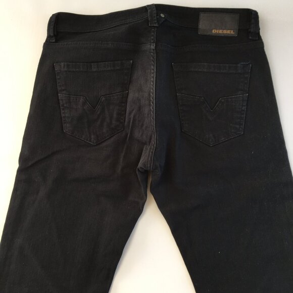 Diesel Larkee Regular Straight Black Button Fly Jeans 33 - Picture 5 of 12